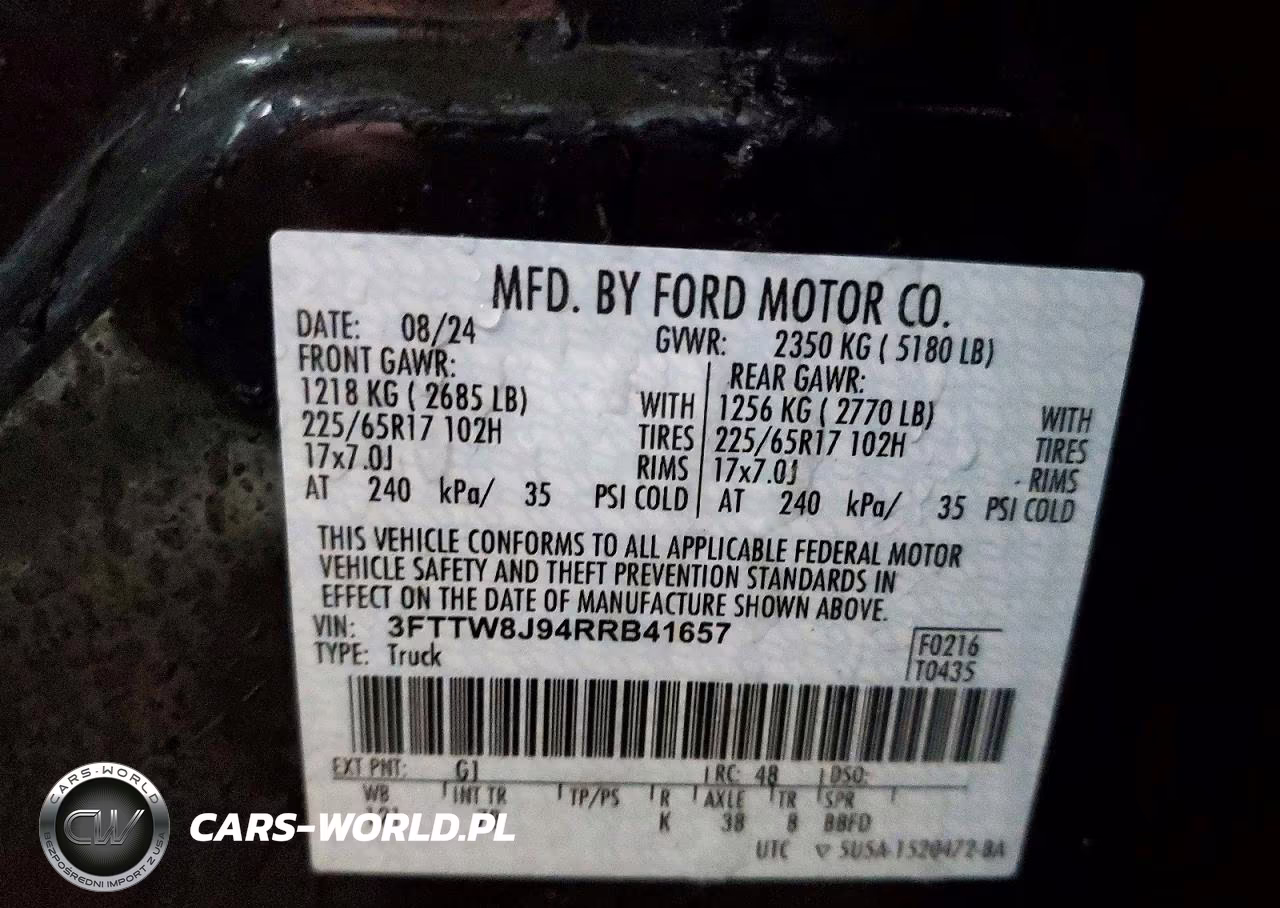 2024 Ford Maverick Xlt VIN:3FTTW8J94RRB41657 - 12