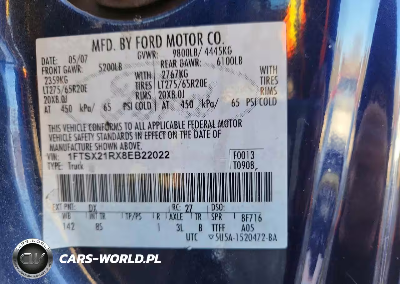 2008 Ford F250 Super Duty VIN:1FTSX21RX8EB22022 - 12