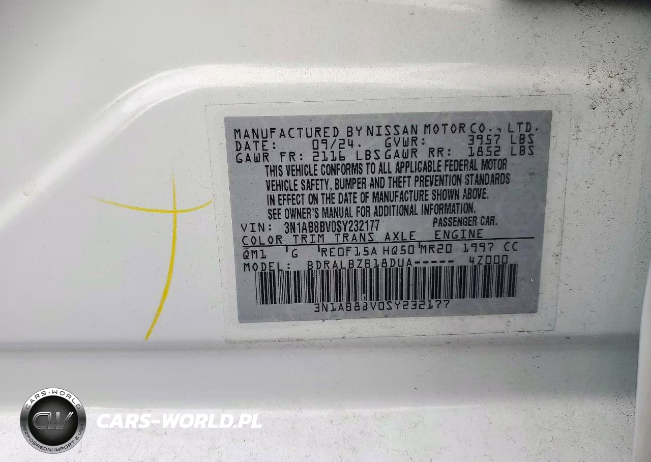 2025 Nissan Sentra S VIN:3N1AB8BV0SY232177 - 12