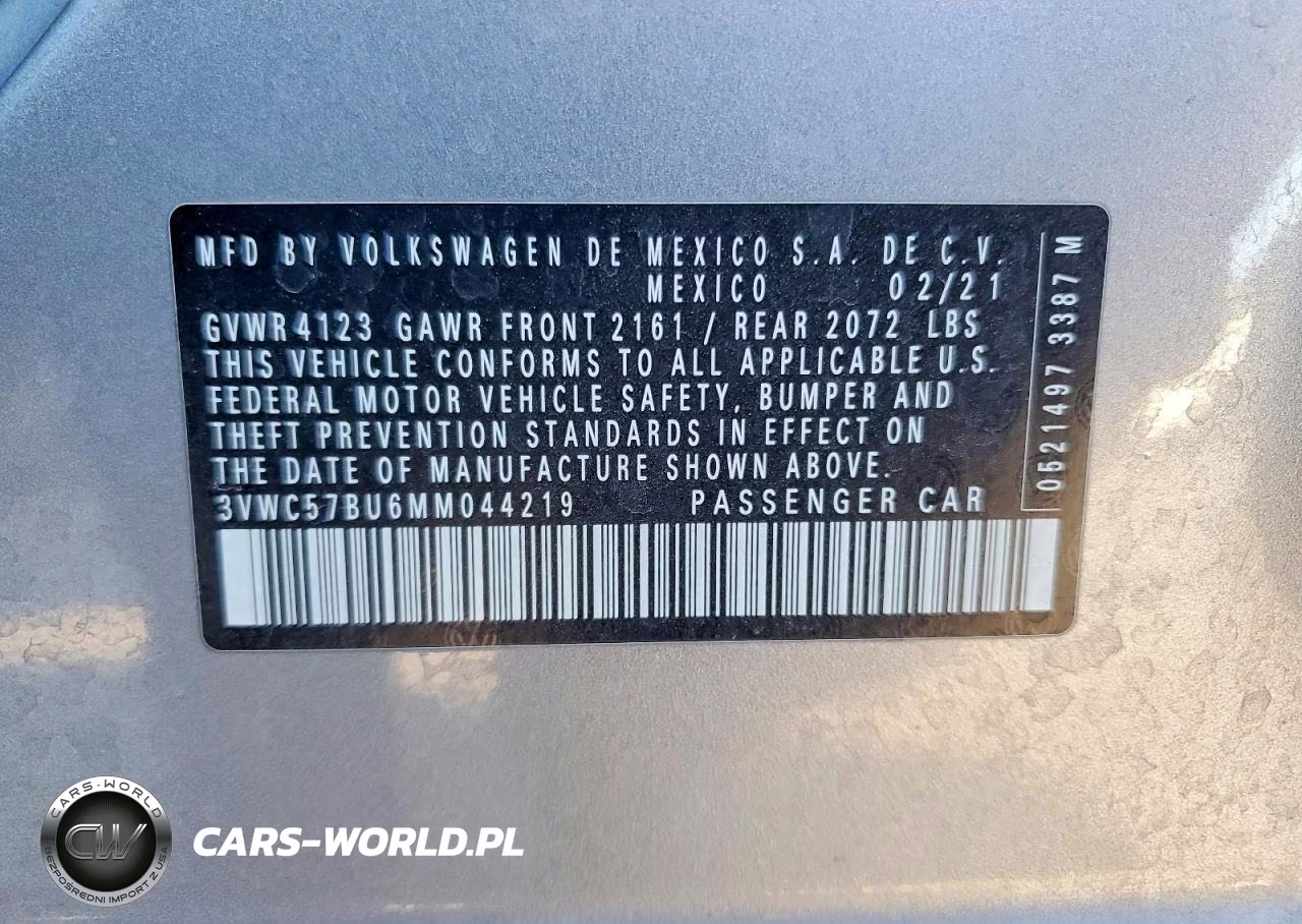 2021 Volkswagen Jetta S VIN:3VWC57BU6MM044219 - 12
