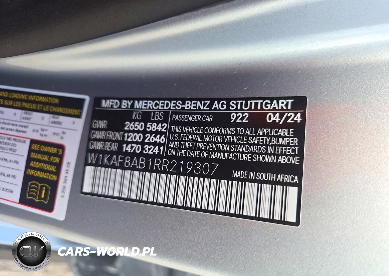 2024 Mercedes-Benz C 63 Amg S E Performance VIN:W1KAF8AB1RR219307 - 12