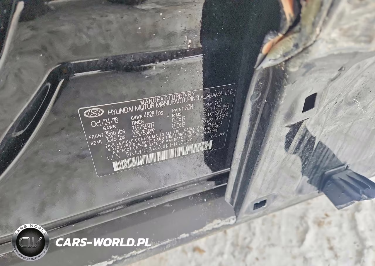 2019 Hyundai Santa Fe Limited VIN:5NMS53AA4KH057078 - 13