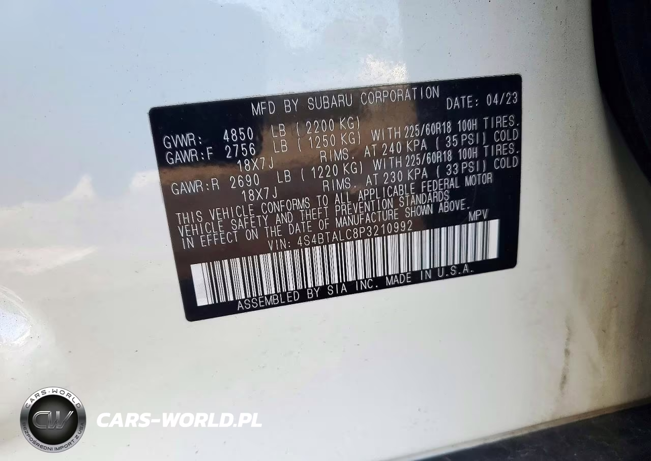 2023 Subaru Outback Onyx Edition VIN:4S4BTALC8P3210992 - 13