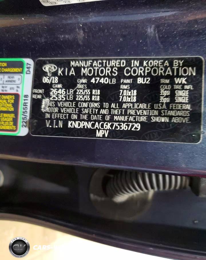 2019 Kia Sportage Ex VIN:KNDPNCAC6K7536729 - 13