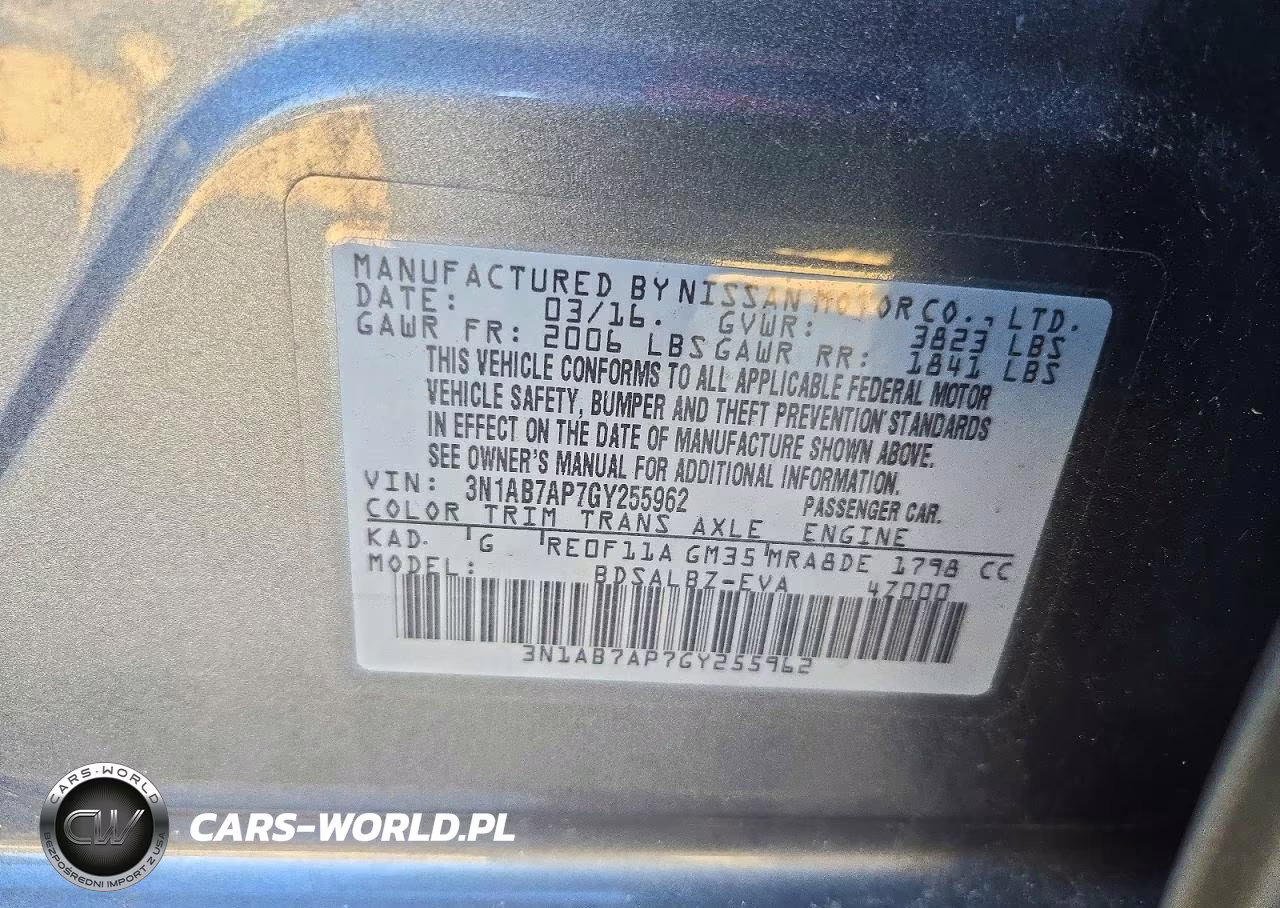 2016 Nissan Sentra Sv VIN:3N1AB7AP7GY255962 - 12