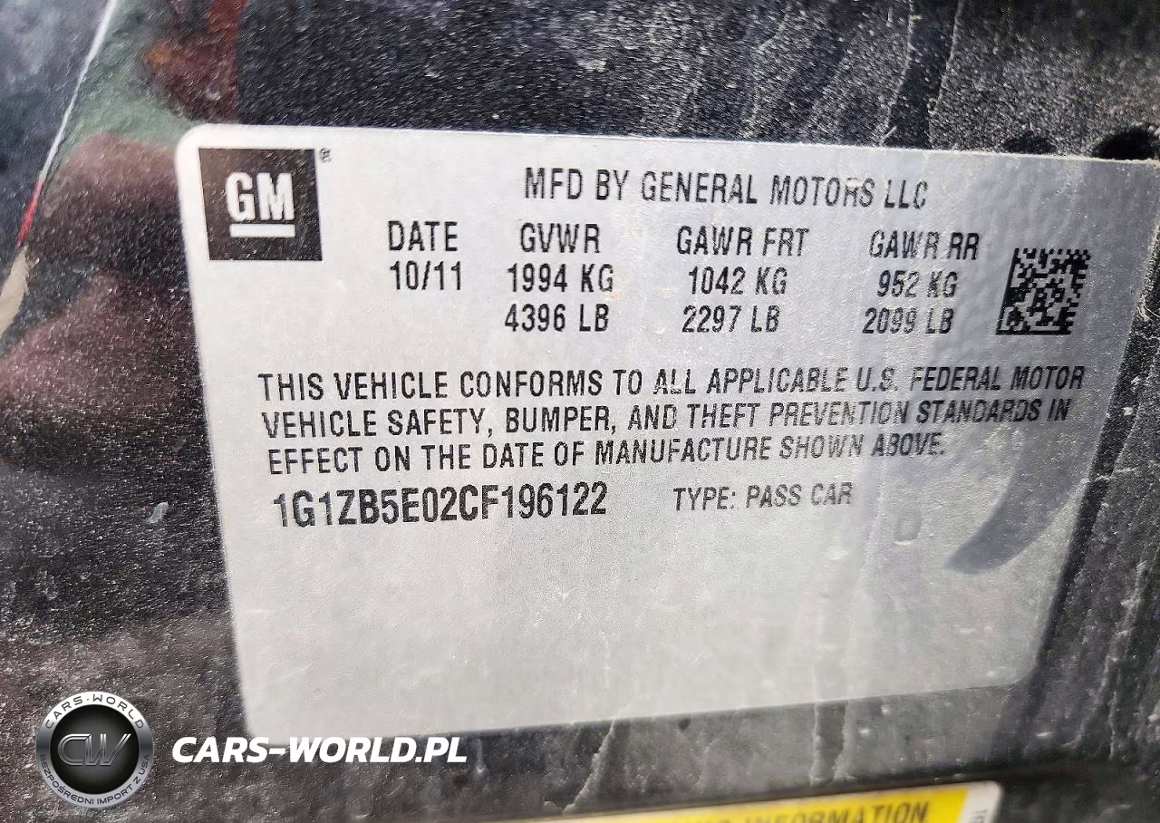2012 Chevrolet Malibu Ls VIN:1G1ZB5E02CF196122 - 12