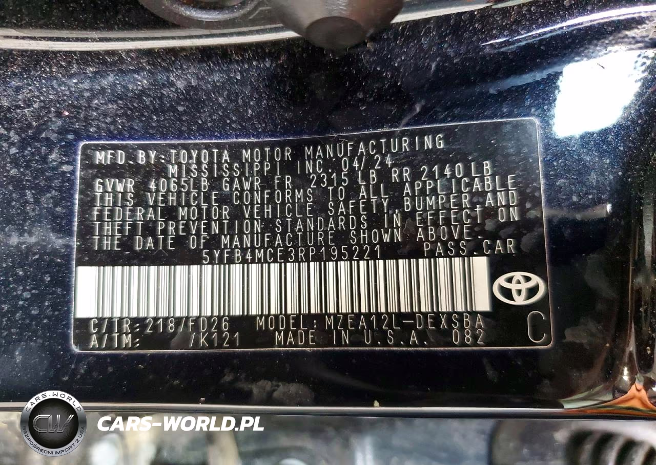 2024 Toyota Corolla Nightshade VIN:5YFB4MCE3RP195221 - 12