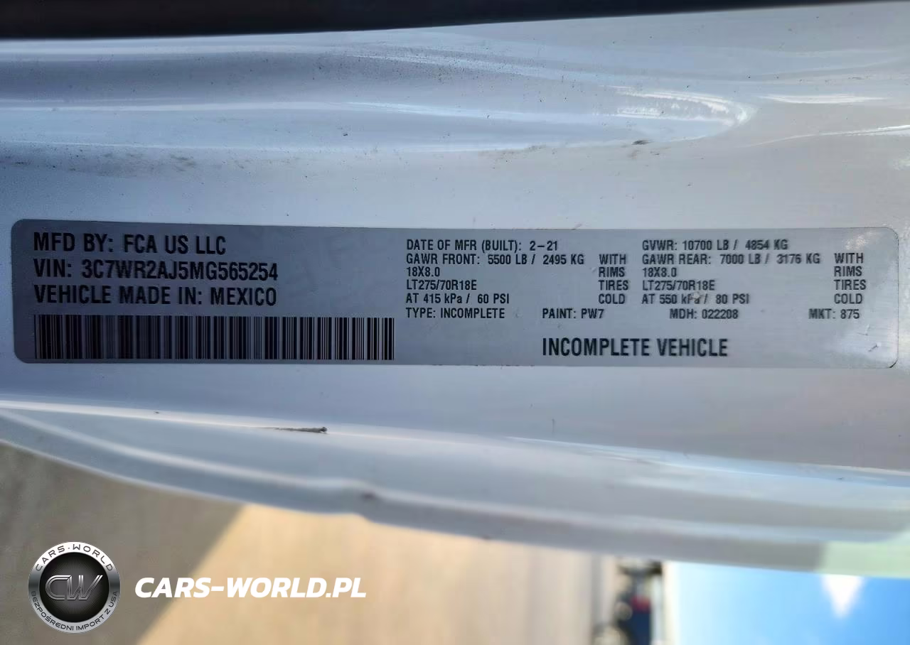 2021 Ram 3500 Utility - Service Truck VIN:3C7WR2AJ5MG565254 - 11