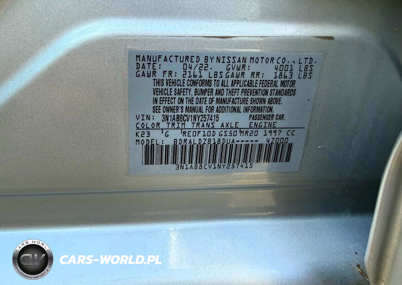 2022 Nissan Sentra Sv VIN:3N1AB8CV1NY257415 - 10