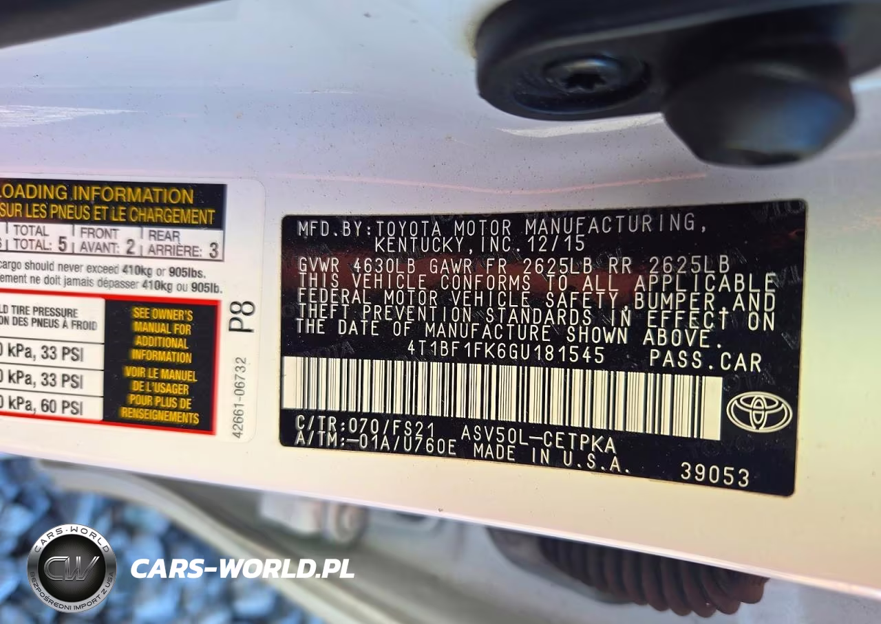 2016 Toyota Camry Special Edition VIN:4T1BF1FK6GU181545 - 12