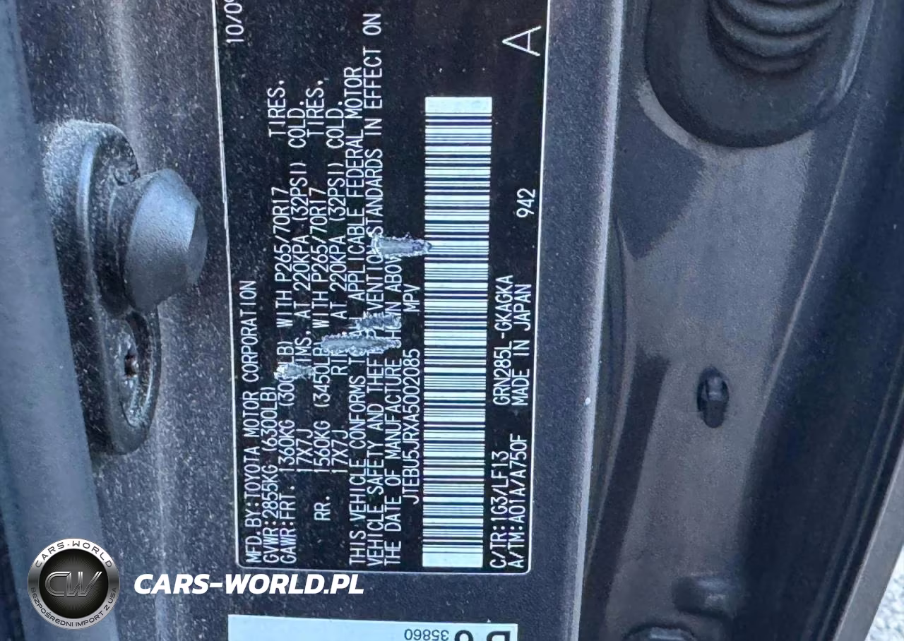 2010 Toyota 4Runner Sr5 VIN:JTEBU5JRXA5002085 - 10