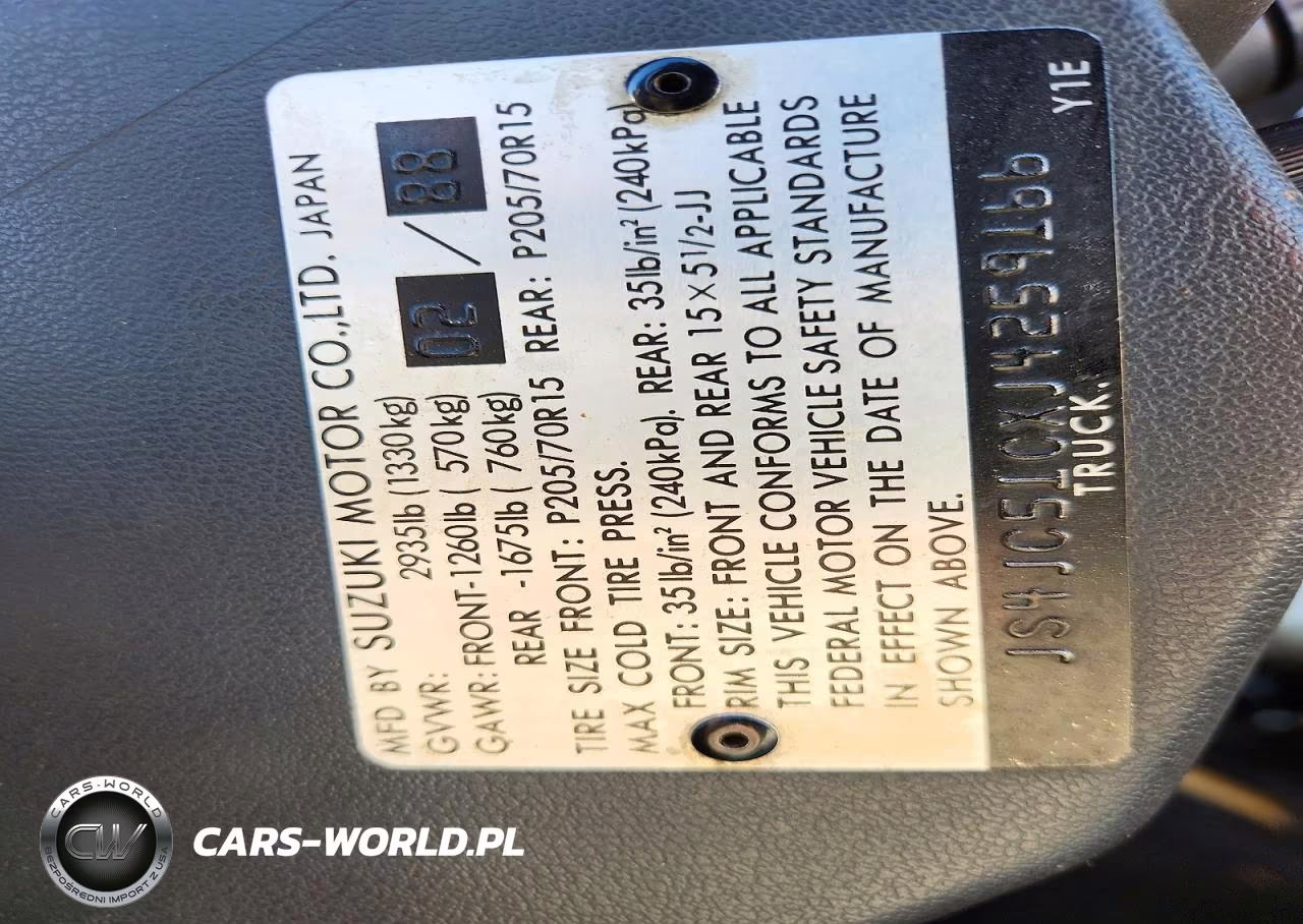 1988 Suzuki Samurai Jl VIN:JS4JC51CXJ4259166 - 12