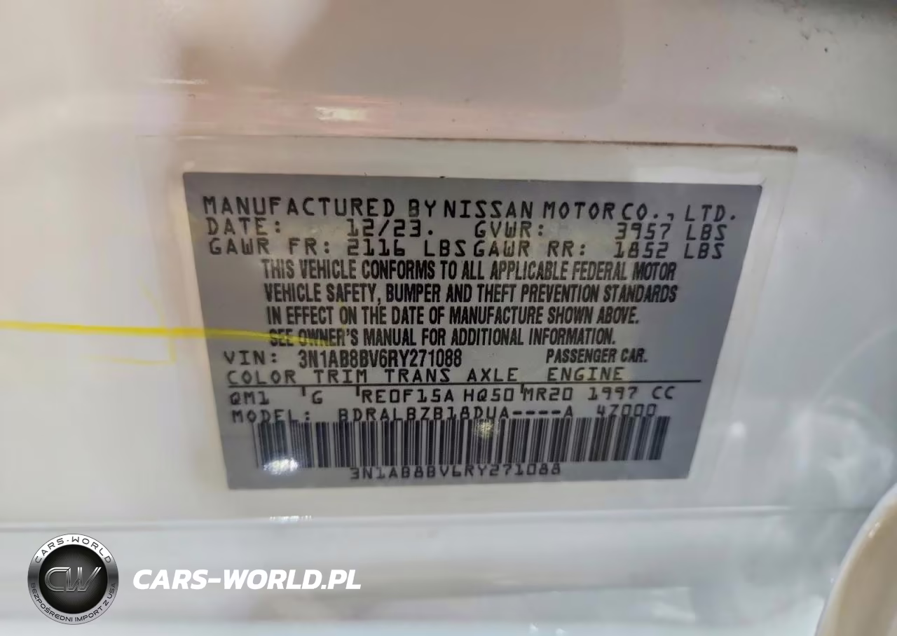 2024 Nissan Sentra S VIN:3N1AB8BV6RY271088 - 12