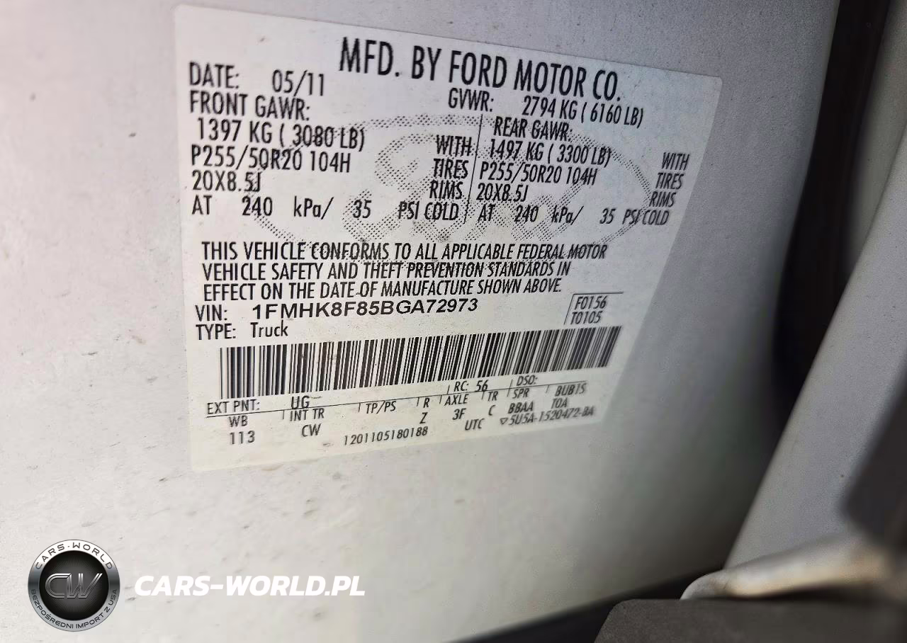 2011 Ford Explorer Limited VIN:1FMHK8F85BGA72973 - 13