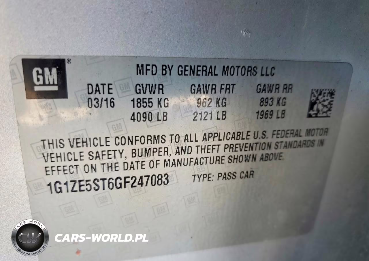 2016 Chevrolet Malibu Lt VIN:1G1ZE5ST6GF247083 - 12