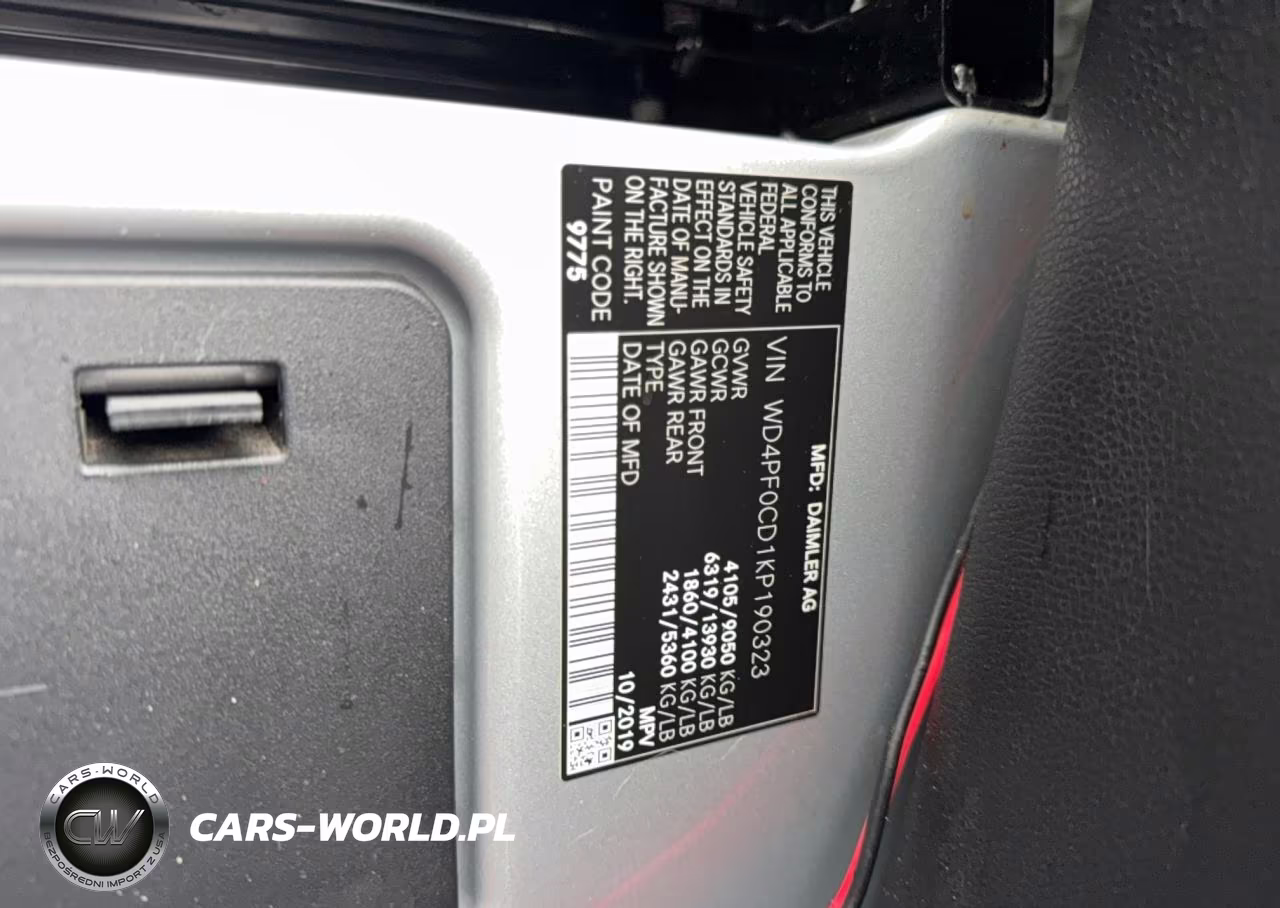 2019 Mercedes-Benz Sprinter 2500 Standard Roof V6 VIN:WD4PF0CD1KP190323 - 10