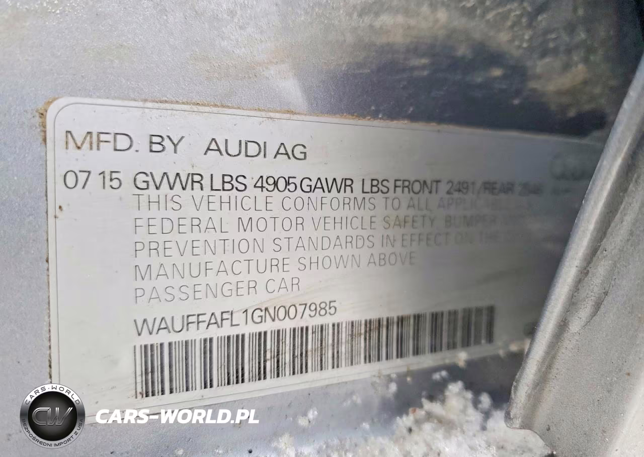 2016 Audi A4 Premium Plus S-Line VIN:WAUFFAFL1GN007985 - 12