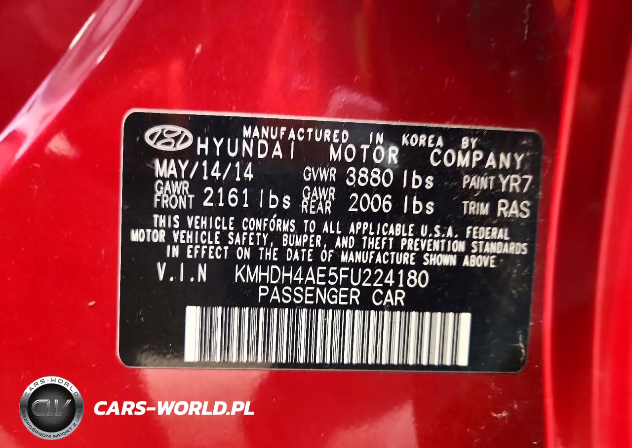 2015 Hyundai Elantra Se VIN:KMHDH4AE5FU224180 - 12