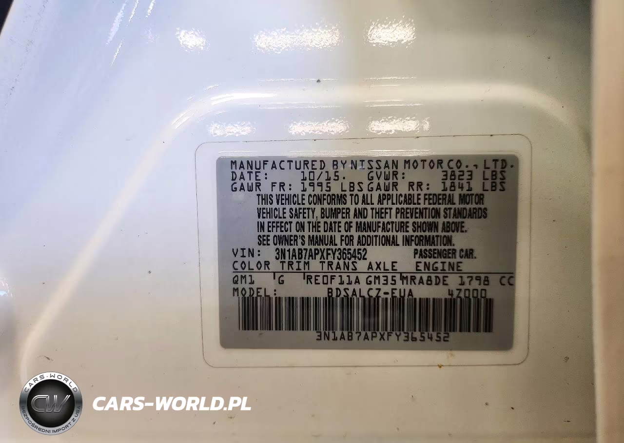 2015 Nissan Sentra S VIN:3N1AB7APXFY365452 - 12