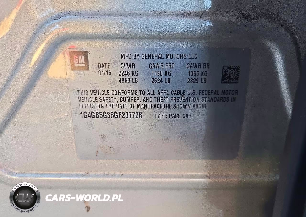 2016 Buick Lacrosse VIN:1G4GB5G38GF207728 - 13