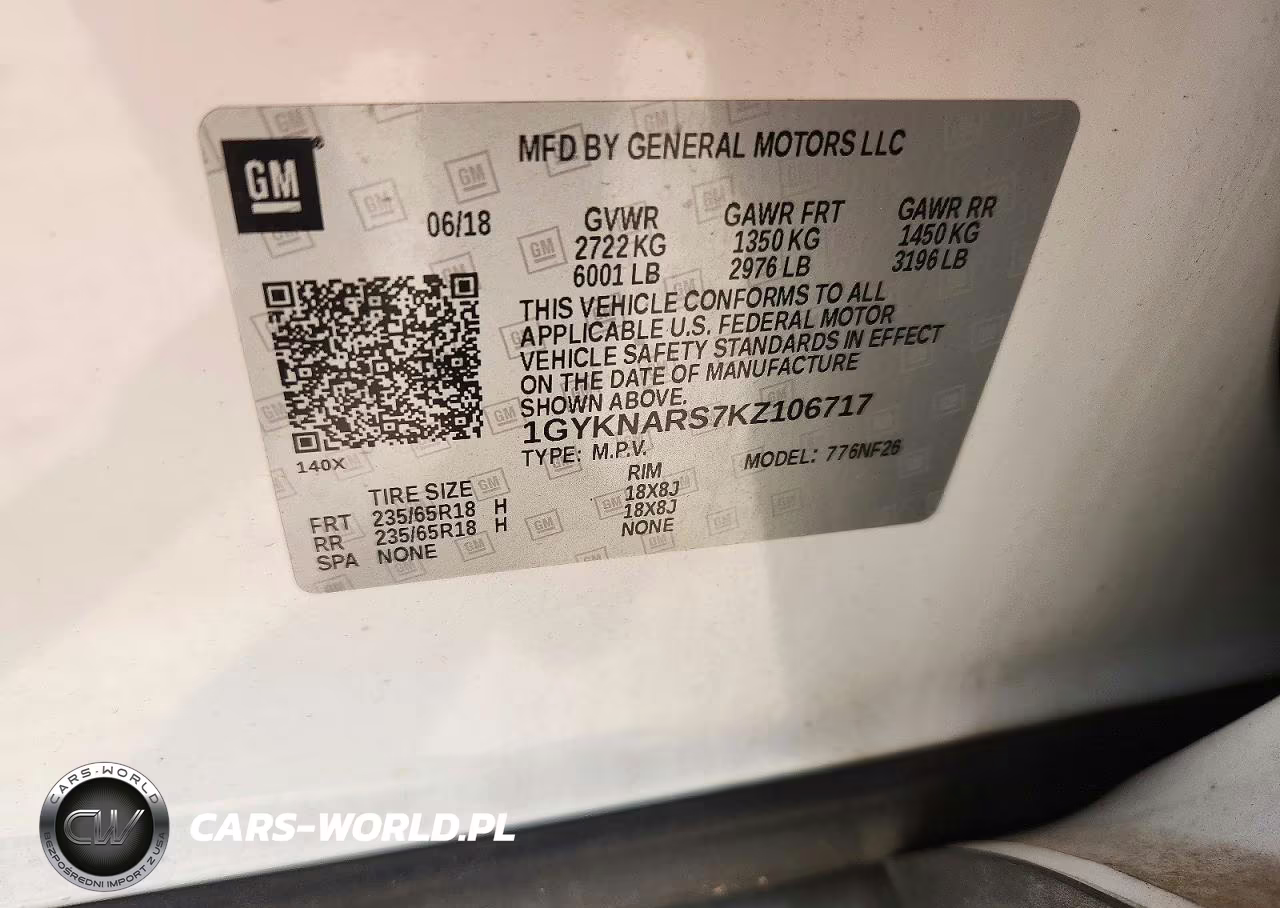 2019 Cadillac Xt5 VIN:1GYKNARS7KZ106717 - 13