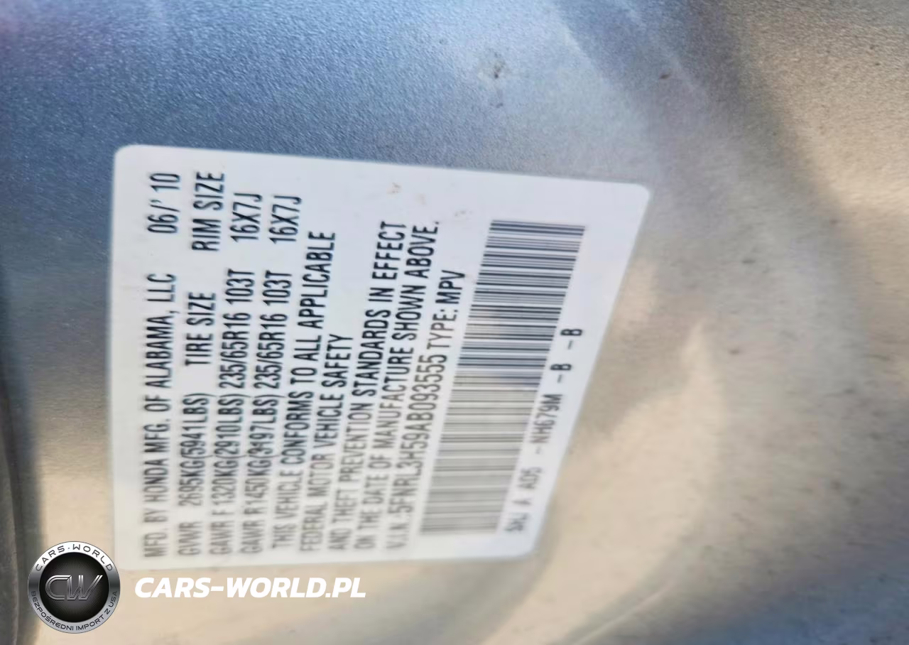 2010 Honda Odyssey Ex VIN:5FNRL3H59AB093555 - 13