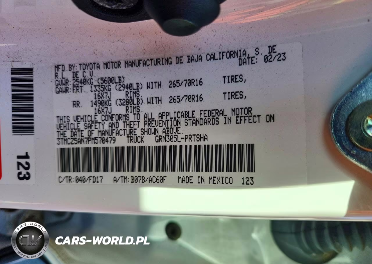 2023 Toyota Tacoma Trd Off-Road VIN:3TMCZ5AN7PM570479 - 12