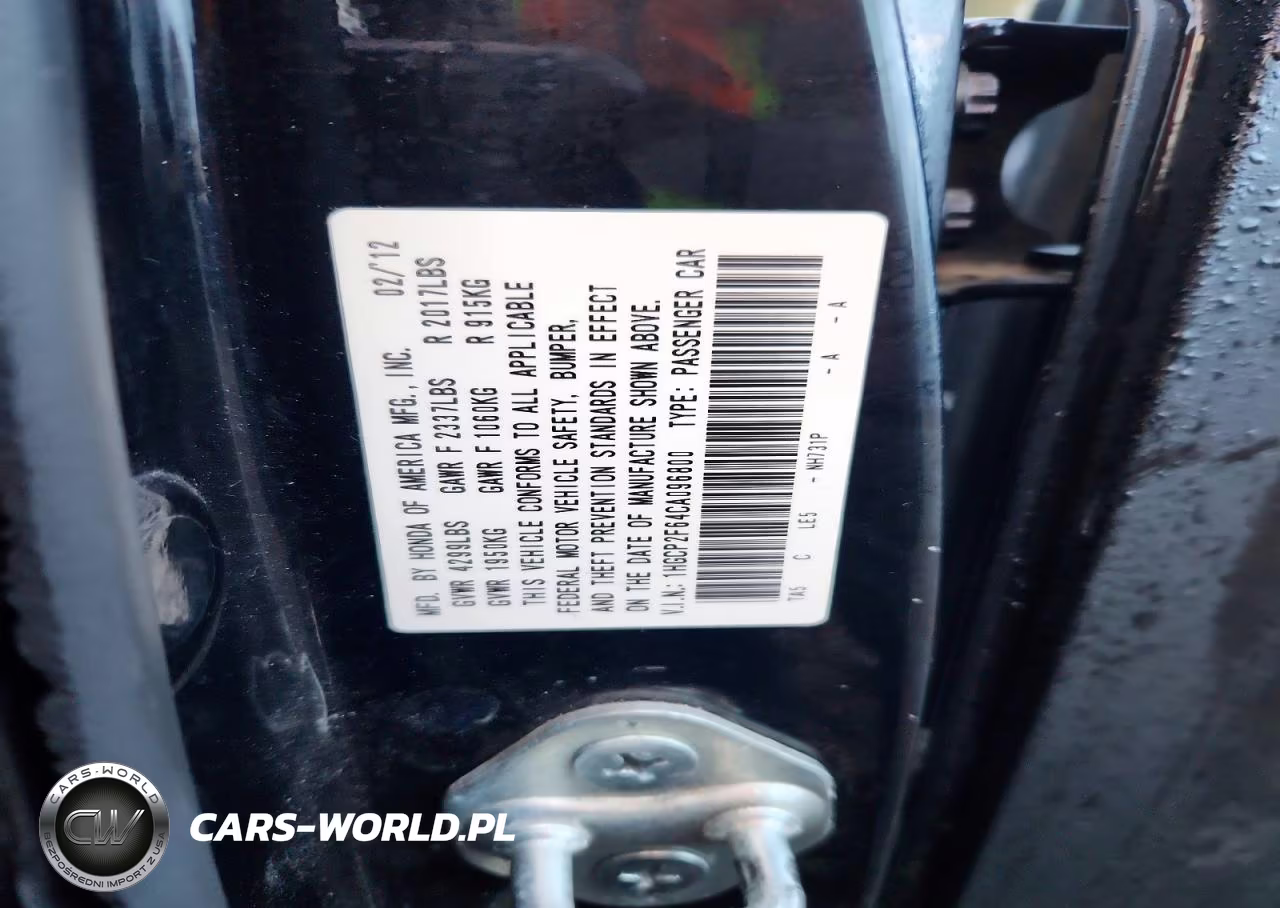 2012 Honda Accord Se VIN:1HGCP2F64CA096800 - 13
