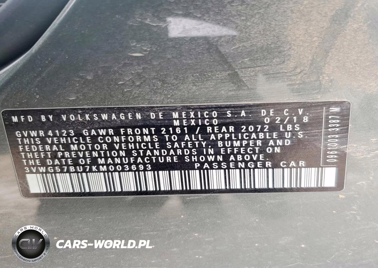 2019 Volkswagen Jetta Sel Premium VIN:3VWG57BU7KM003693 - 12
