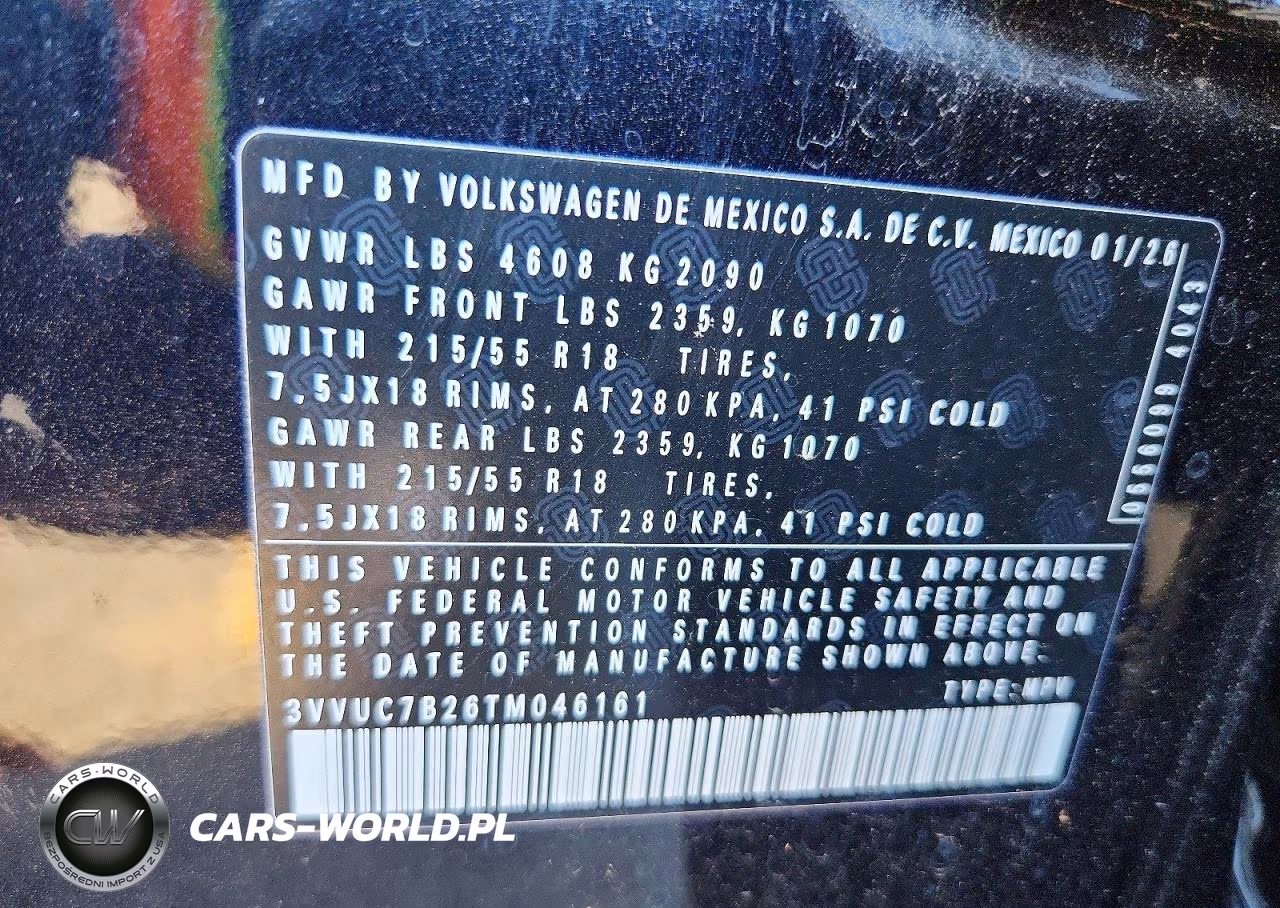 2026 Volkswagen Taos Se VIN:3VVUC7B26TM046161 - 12