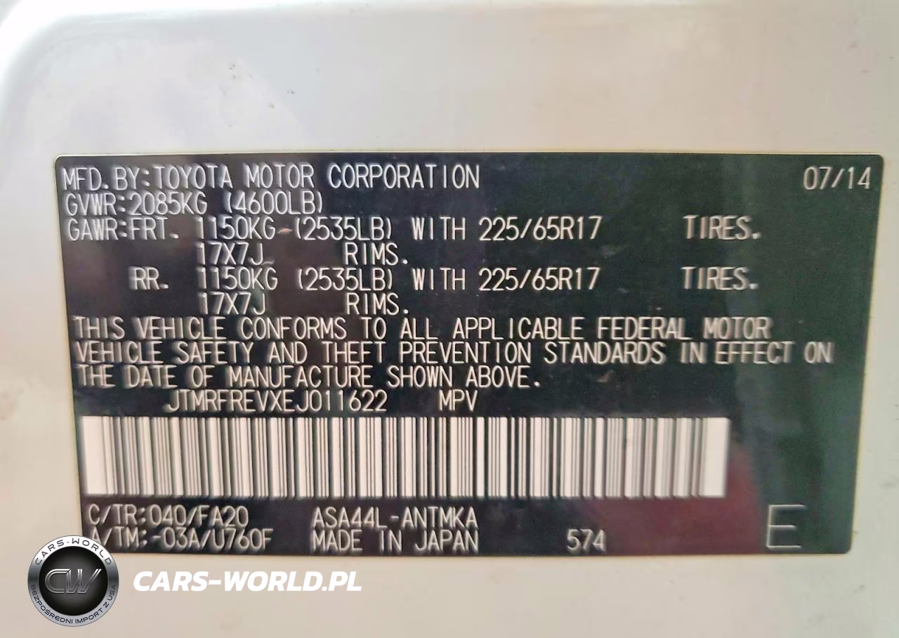 2014 Toyota Rav4 Xle VIN:JTMRFREVXEJ011622 - 13