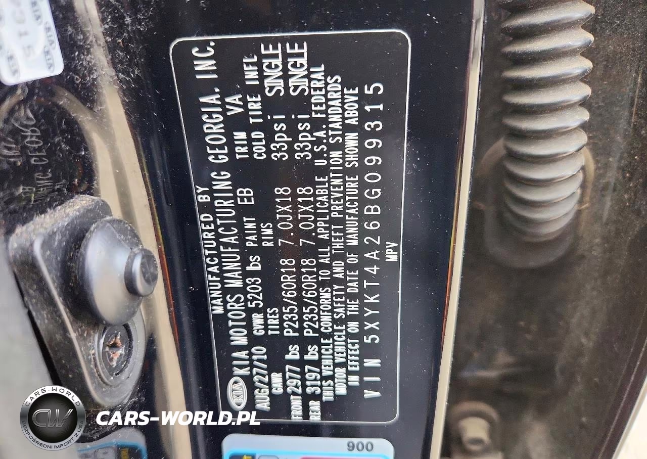 2011 Kia Sorento Lx VIN:5XYKT4A26BG099315 - 13