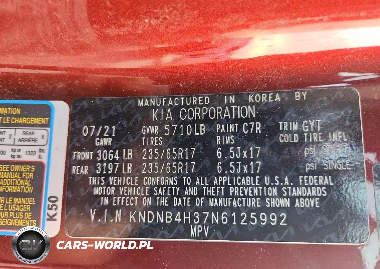 2022 Kia Carnival Lx VIN:KNDNB4H37N6125992 - 14