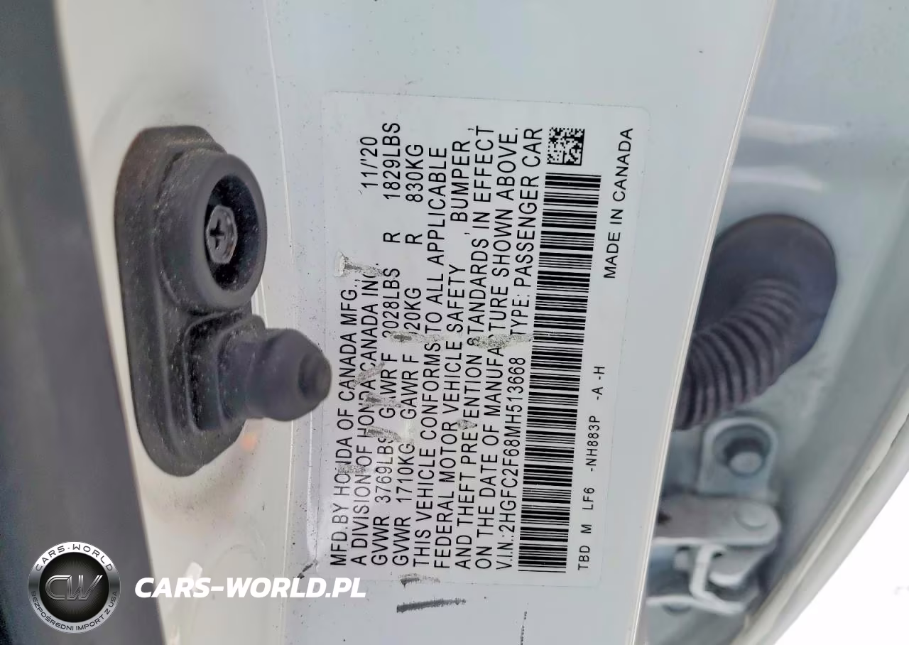2021 Honda Civic Lx VIN:2HGFC2F68MH513668 - 12