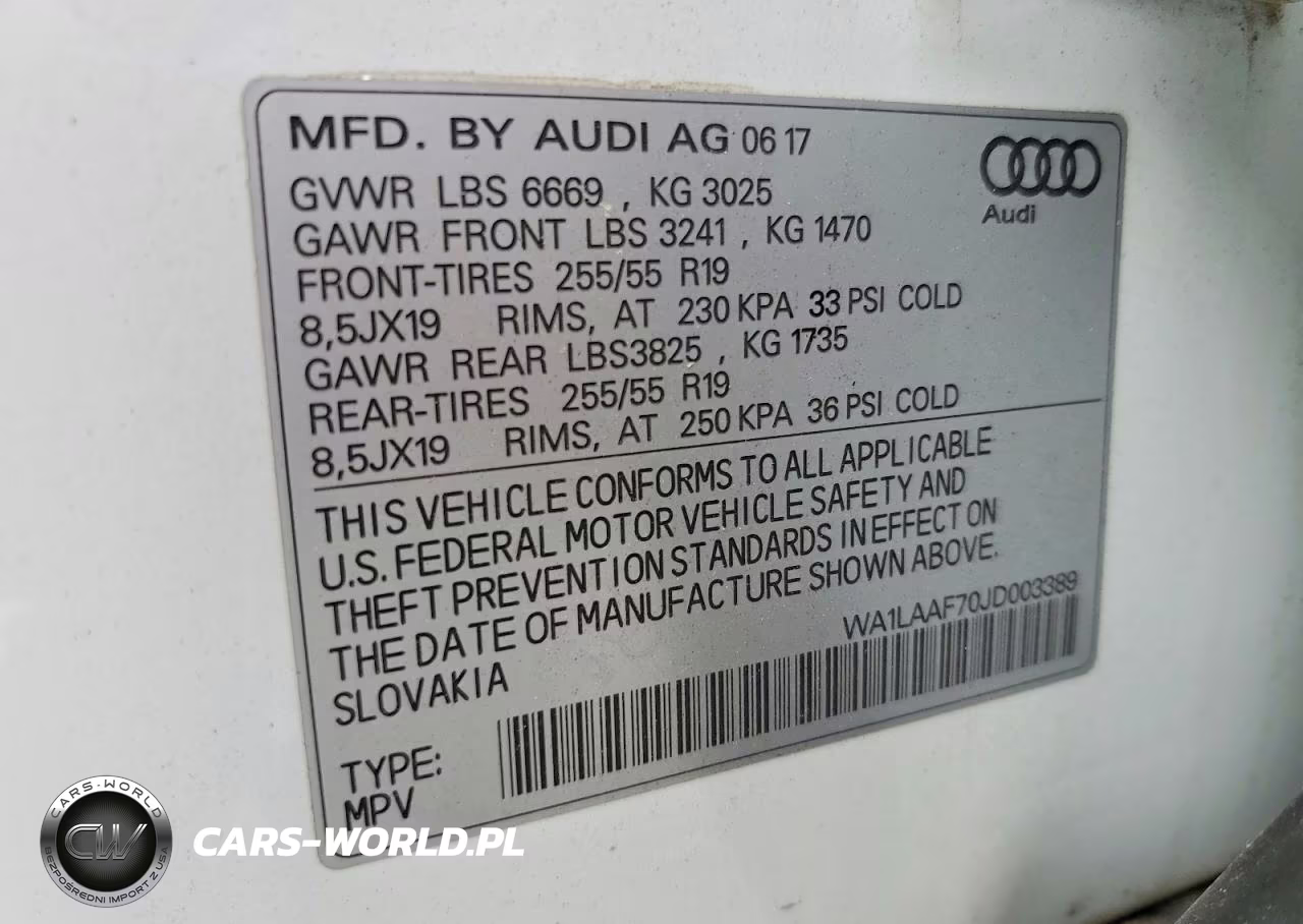 2018 Audi Q7 Premium Plus VIN:WA1LAAF70JD003389 - 12
