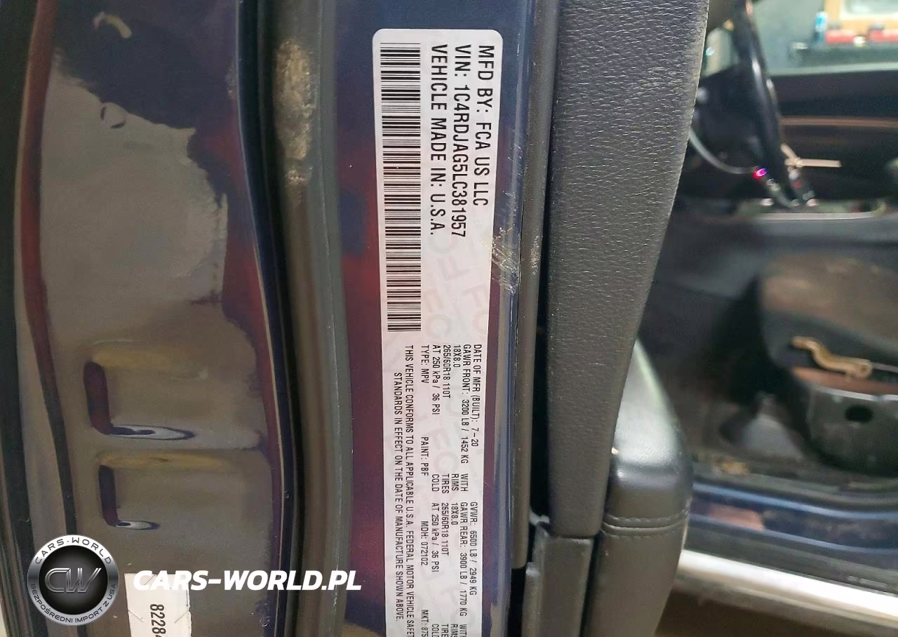 2020 Dodge Durango Sxt VIN:1C4RDJAG5LC381957 - 13