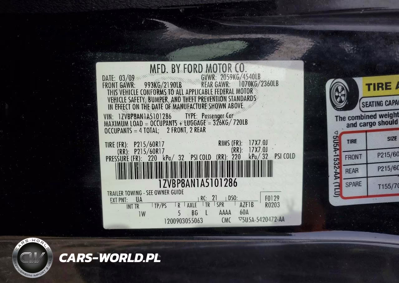 2010 Ford Mustang VIN:1ZVBP8AN1A5101286 - 12