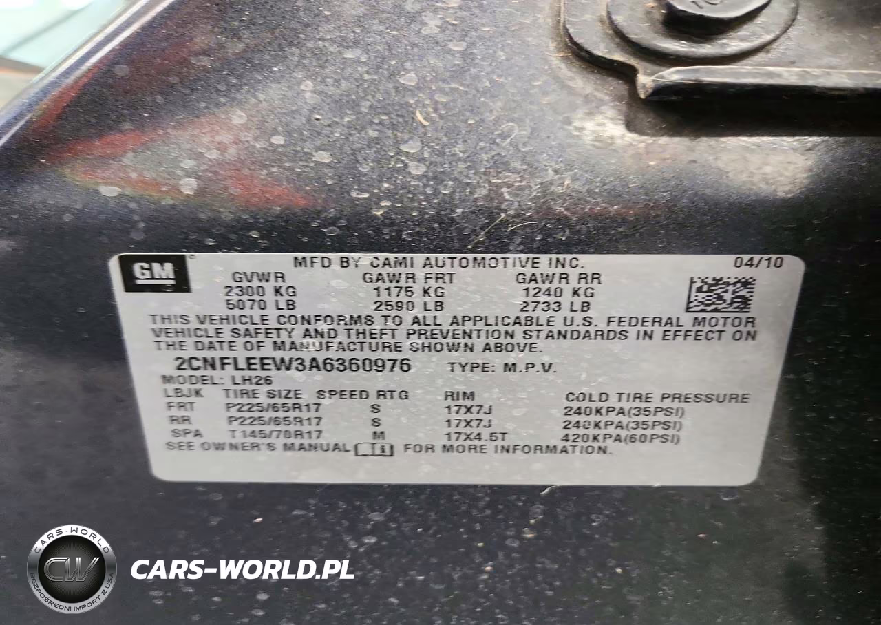 2010 Chevrolet Equinox Lt VIN:2CNFLEEW3A6360976 - 13