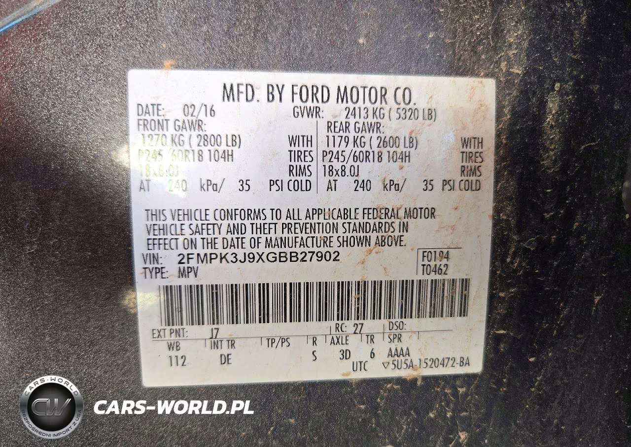 2016 Ford Edge Sel VIN:2FMPK3J9XGBB27902 - 13
