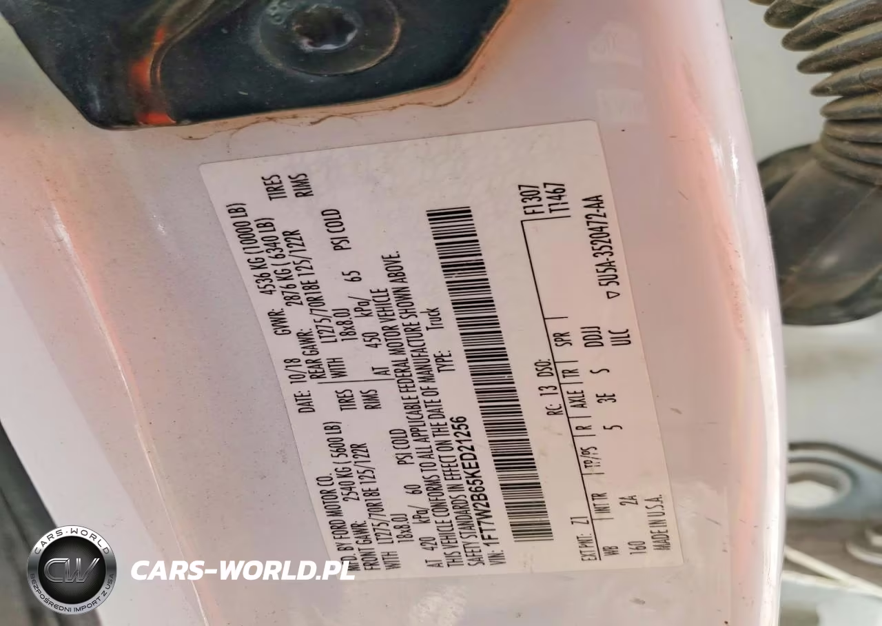 2019 Ford F250 Super Duty VIN:1FT7W2B65KED21256 - 13