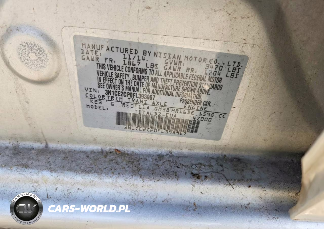 2015 Nissan Versa Note VIN:3N1CE2CP0FL393967 - 12