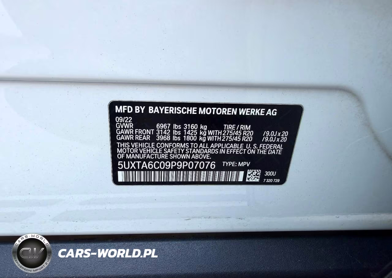 2023 BMW X5 xDrive45E VIN:5UXTA6C09P9P07076 - 10