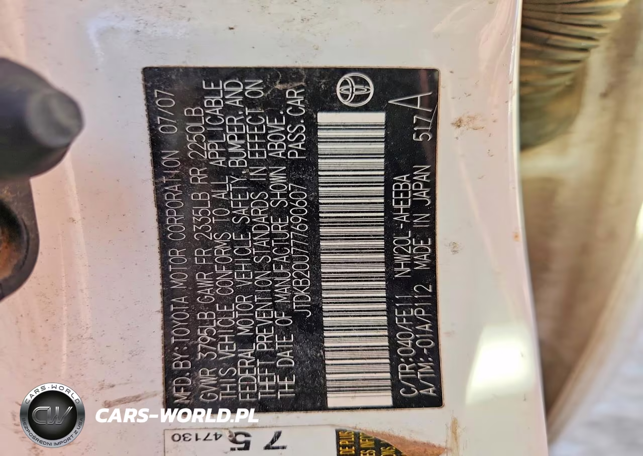 2007 Toyota Prius VIN:JTDKB20U777690607 - 12