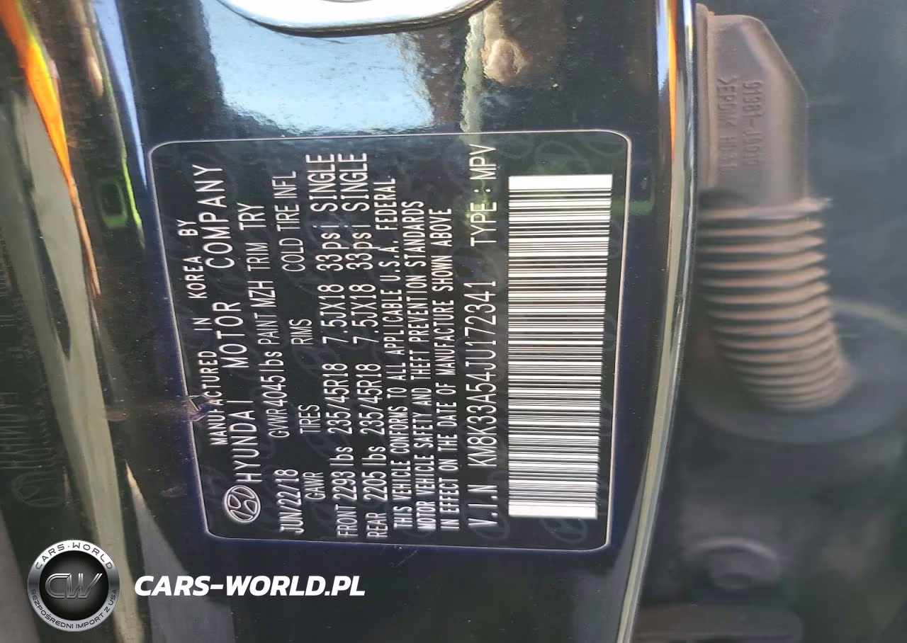 2018 Hyundai Kona Limited VIN:KM8K33A54JU172341 - 12