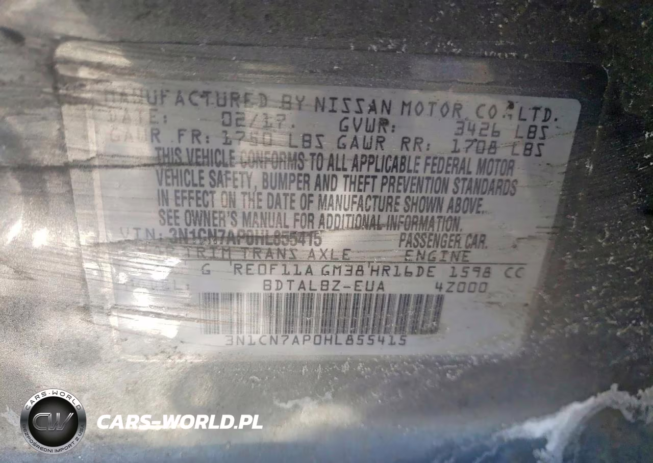 2017 Nissan Versa S VIN:3N1CN7AP0HL855415 - 13