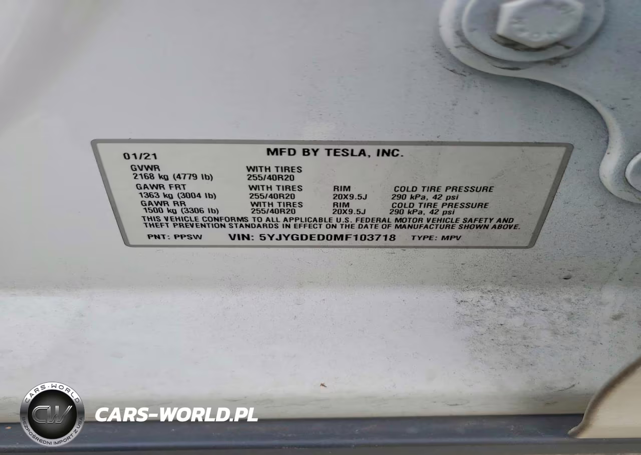 2021 Tesla Model Y VIN:5YJYGDED0MF103718 - 12