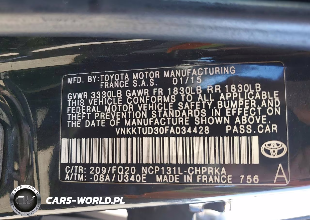 2015 Toyota Yaris VIN:VNKKTUD30FA034428 - 12