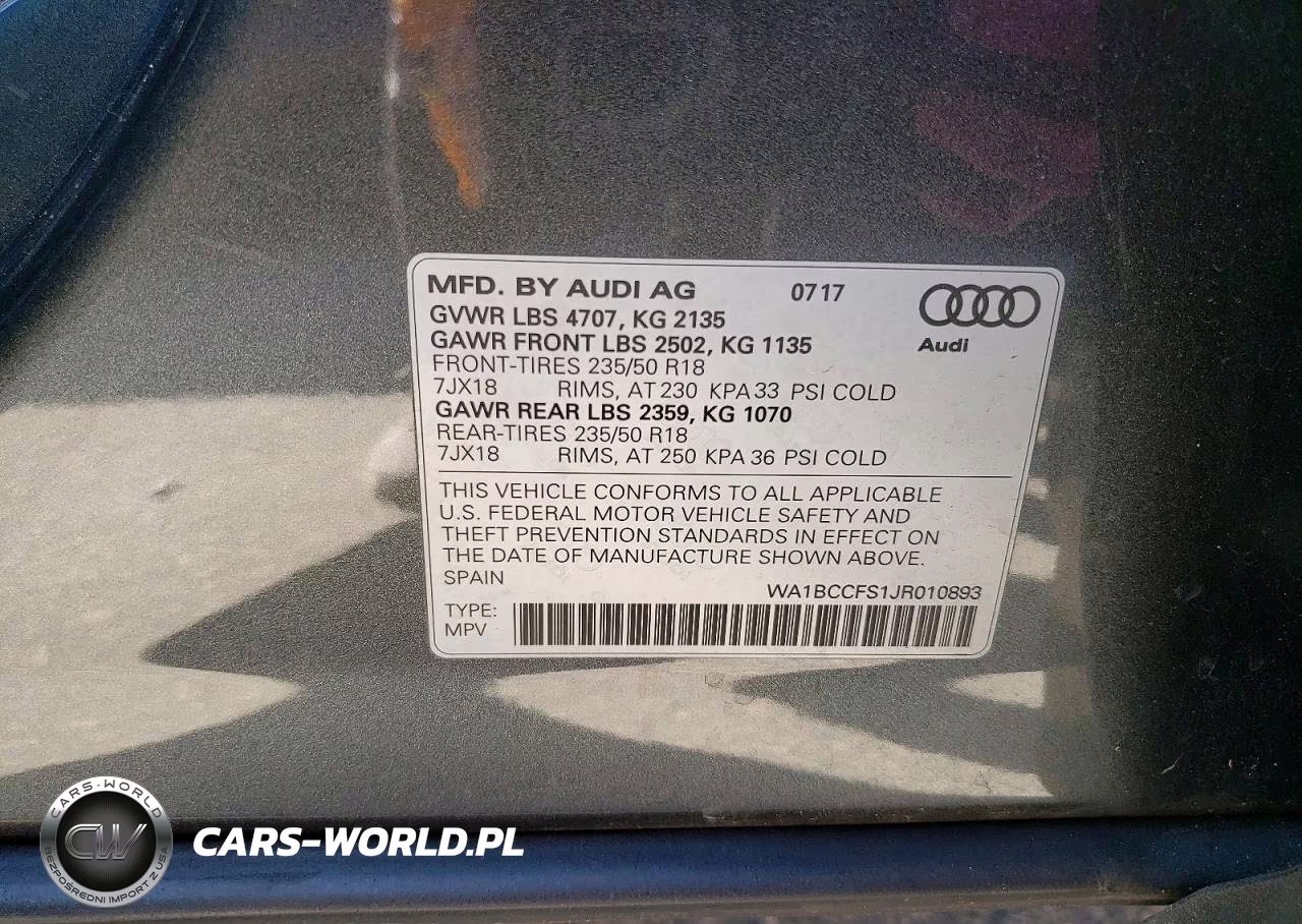 2018 Audi Q3 Premium VIN:WA1BCCFS1JR010893 - 13