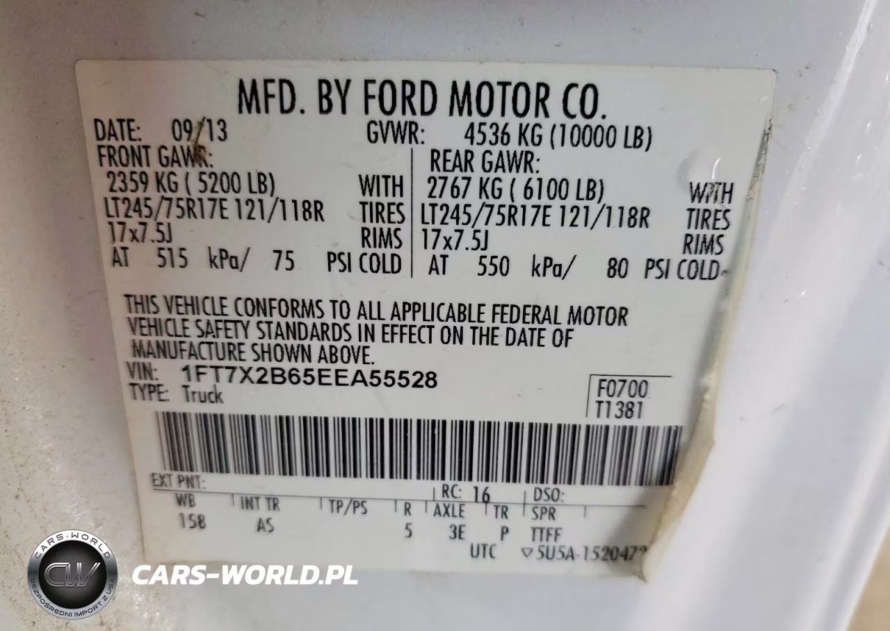 2014 Ford F250 Super Duty VIN:1FT7X2B65EEA55528 - 12
