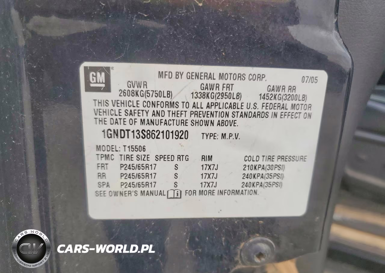 2006 Chevrolet Trailblazer Ls VIN:1GNDT13S862101920 - 13